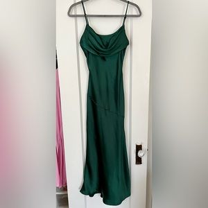 Hello Molly Green Satin Dress-Size 4